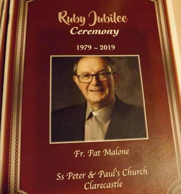 Fr Pat Ruby Jubilee 2019